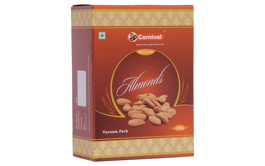 Carnival Regular Almonds    Box  250 grams